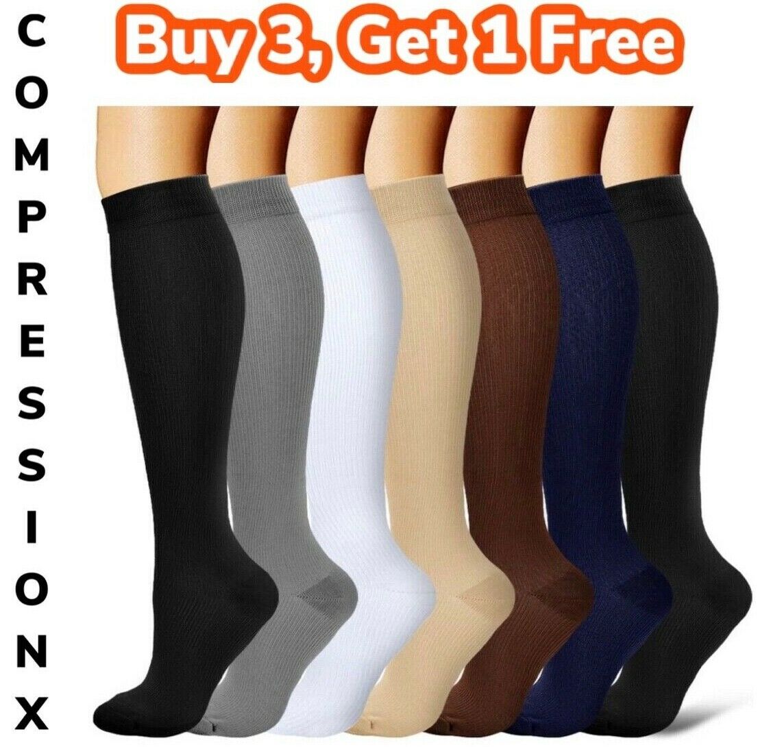 Compression X (s-3xl) Socks Pain Relief Calf Leg Foot Support Stocking Men&women