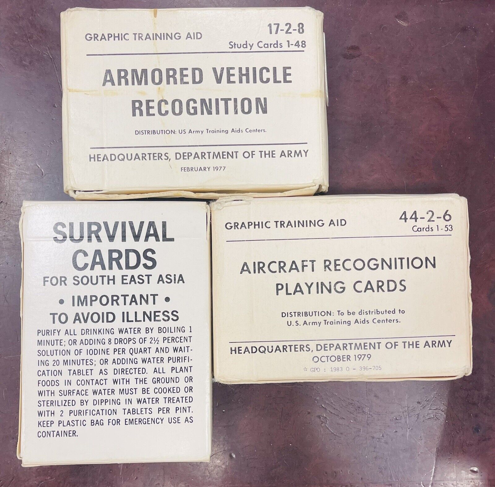 Survival Cards For South East Asia, Gta 21-7-1, Original April 1968 + More Cards