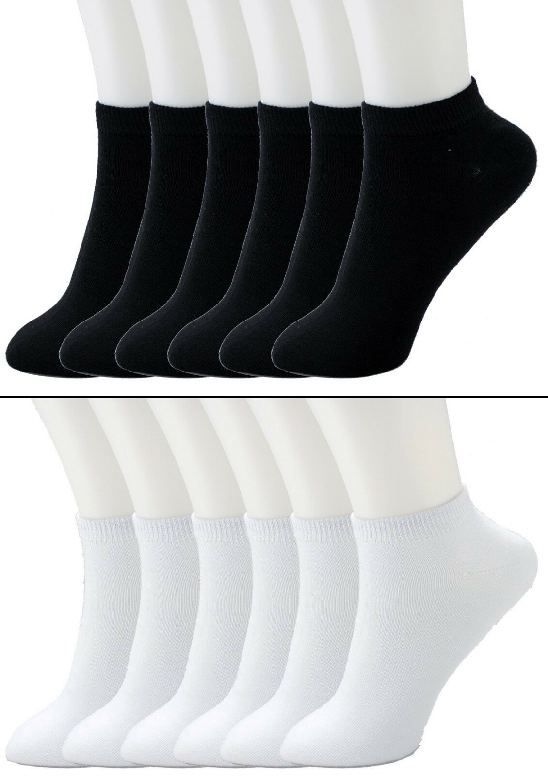 New Lot 6-12 Pairs Mens Womens Ankle Socks Cotton Low Cut Casual Size 9-11 10-13