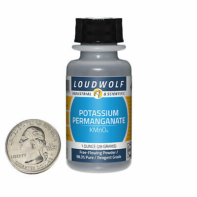 Potassium Permanganate / 1 Oz Bottle / 98.3% Reagent Grade / Free-flowing Powder